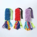 Plush Squeaky Dog Tug Toy – Soft Rope Toy for Play and Teeth Cleaning