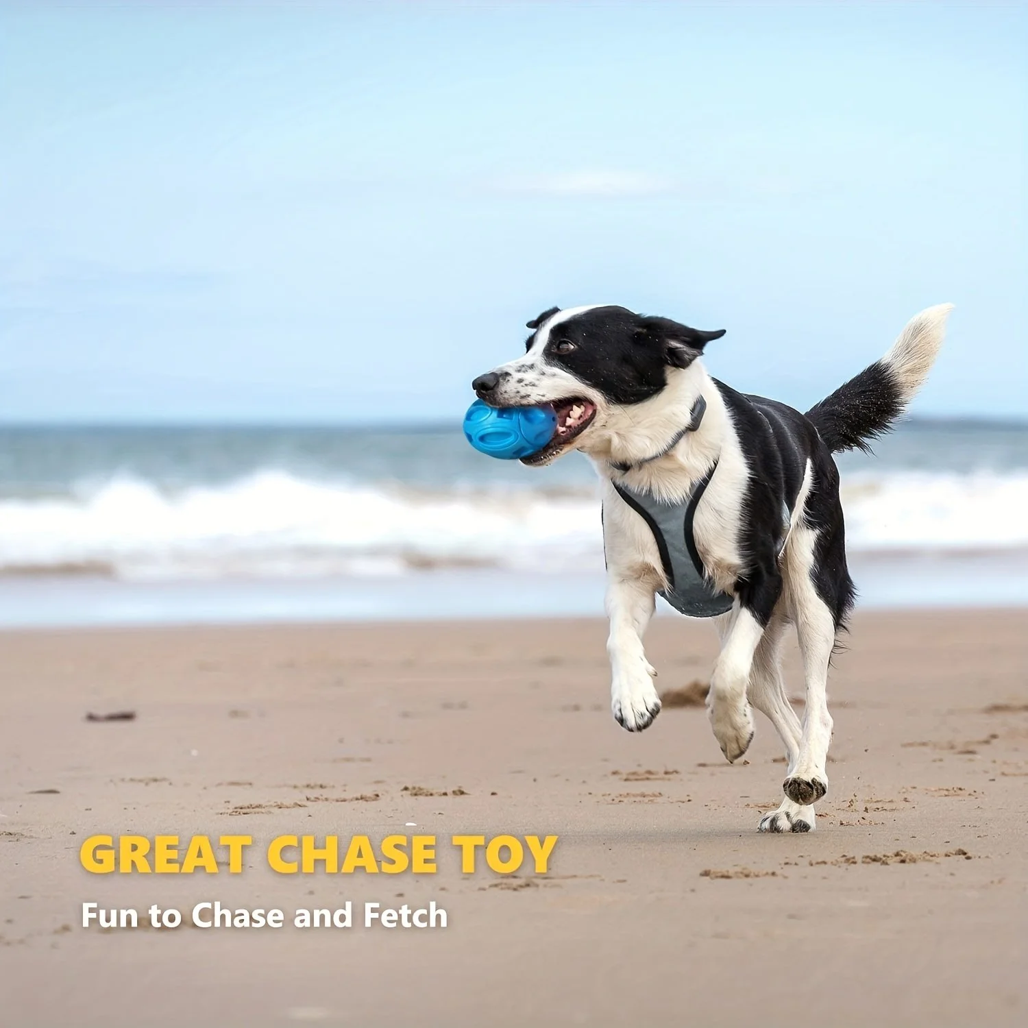 Durable Rubber Dog Chew Ball - Squeaky Toy for Aggressive Chewers