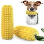Interactive Dog Chew Toy for Aggressive Chewers - Corn Shaped Dental Toy for Medium & Large Dogs