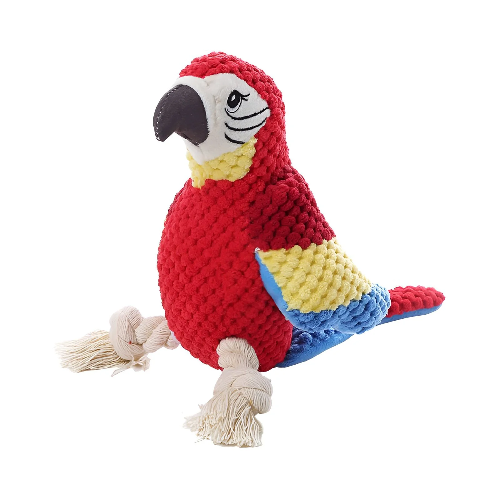 Interactive Plush Parrot Squeaky Chew Toy for Dogs
