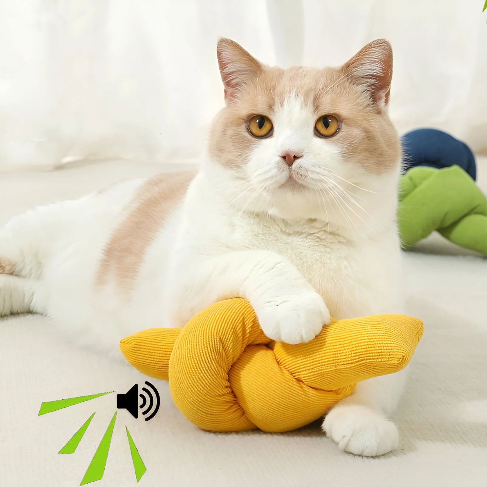 Interactive Catnip Chew Pillow – Plush Squeaky Toy for Indoor Cats