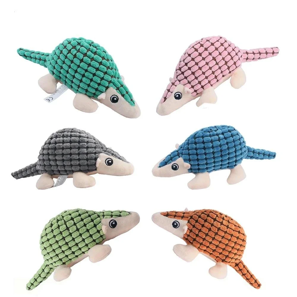 Cute Plush Pangolin Squeaky Dog Toy for Small Dogs and Puppies