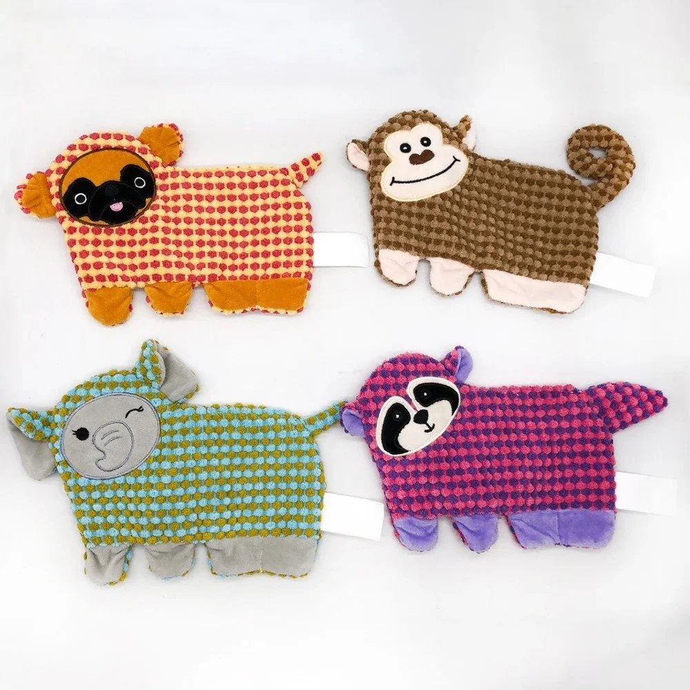 Interactive Plush Animal Squeak Dog Toy for Teeth Cleaning and Play