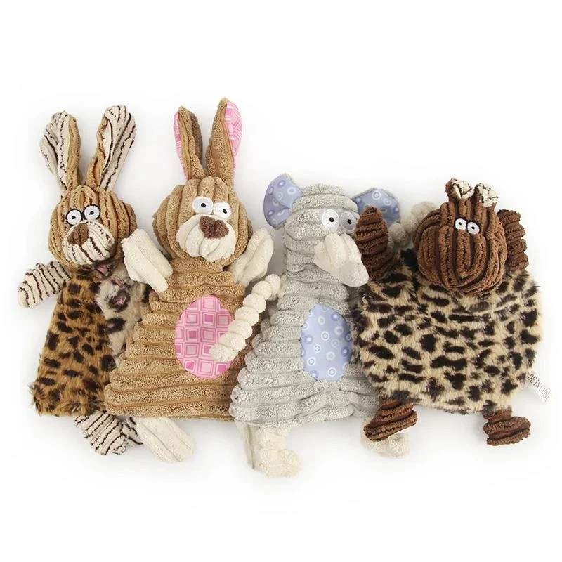 Corduroy Squeak Dog Toy