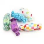 Plush Squeaky Candy Dog Toy for Small Pets
