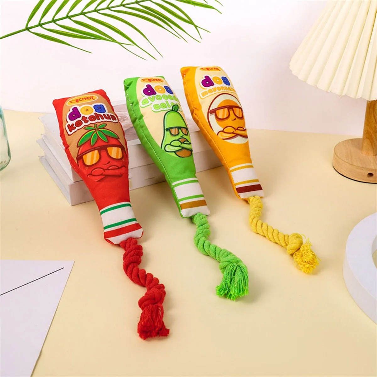 Durable Cotton Rope Plush Dog Toy with Soft Fleece Knots