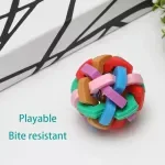 Colorful TPR Bell Chew Ball for Dogs & Cats – Boredom Relief Toy