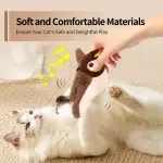 Interactive Flapping Bird Cat Toy with Realistic Sound and Catnip