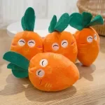 Cute Carrot Plush Squeaky Dog Toy for Puppies – Soft Chew & Interactive Play