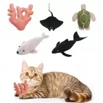 Plush Sea Animal Cat Toy with Catnip & Crinkle for Kittens & Adult Cats