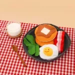 Plush Breakfast Dog Squeaky Chew Toy Soft Stuffed Noisy Toy for Dogs