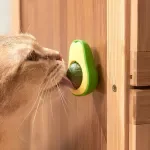 Avocado Catnip Ball Rotatable Toy - Mint Wall Stickup for Cats & Kittens