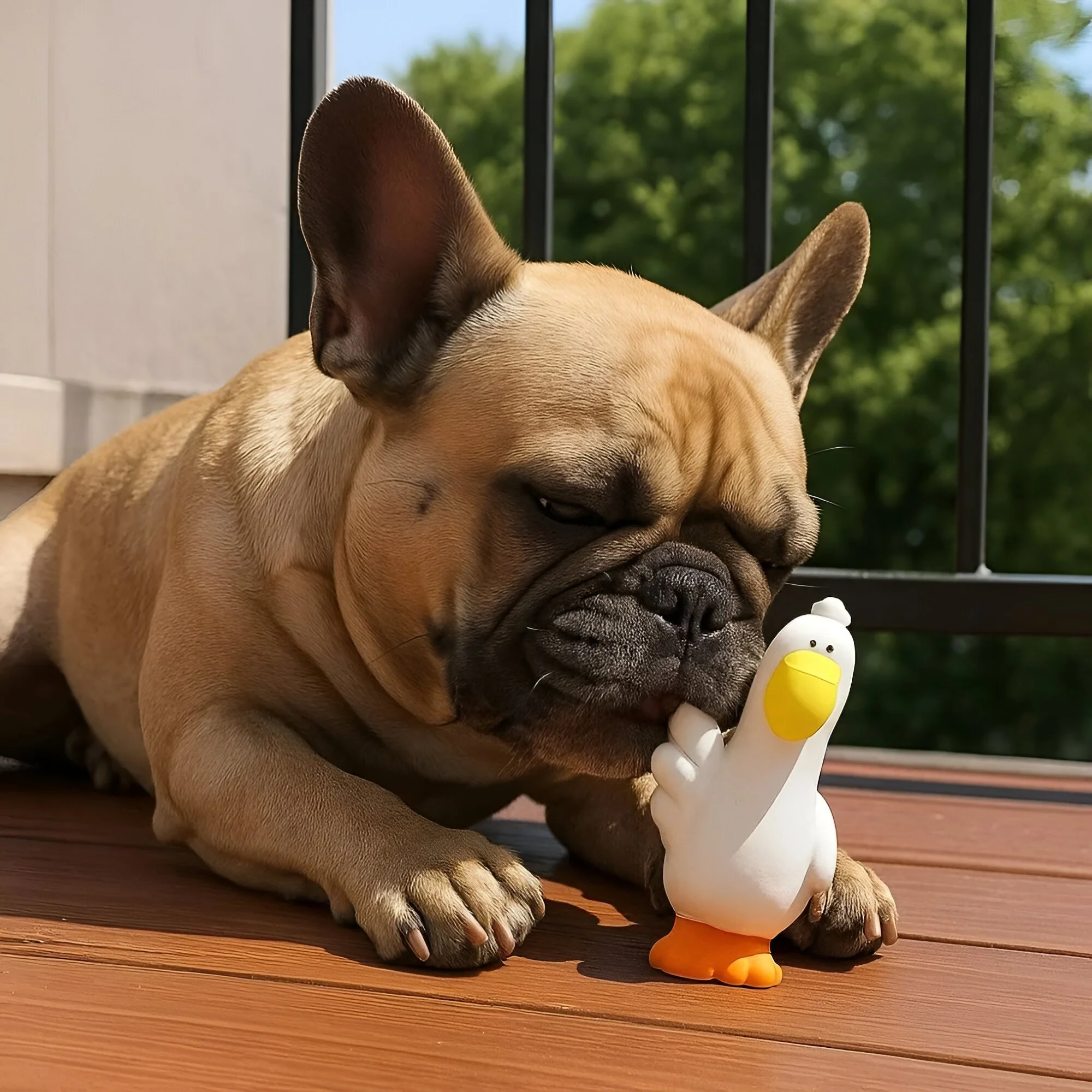 Pelican Squeaky Chew Toy for Dogs | Tough Rubber Puzzle Fun