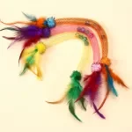 Interactive Cat Bite Elastic Rope Toy with Feathers