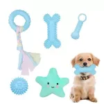 5-Pack Plush Dog Chew Toys – Soft Teething & Interactive Playtime Toys for Dogs