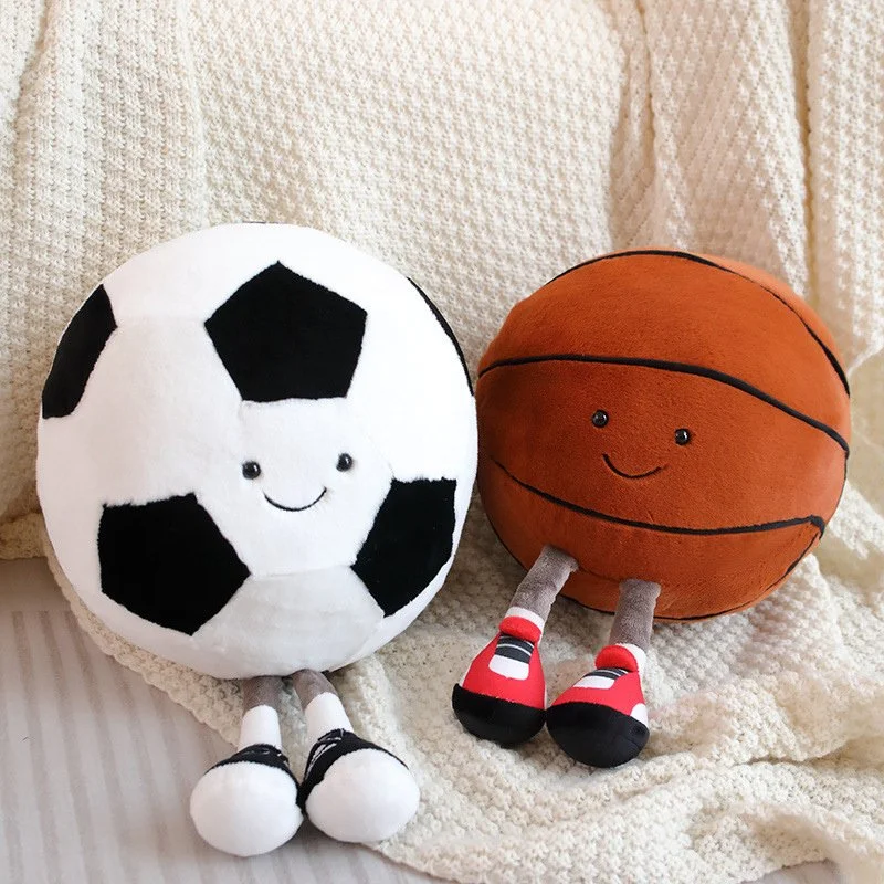 Plush Sports Ball Toy Pillow for Dogs & Cats