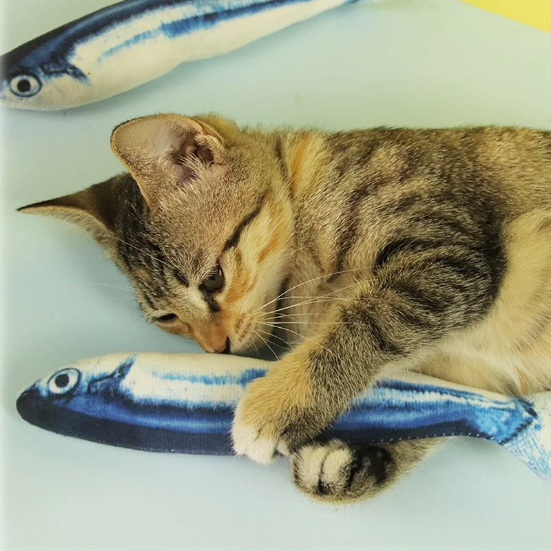 Interactive Plush Fish Cat Kicker Toy with Catnip