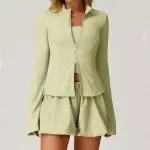 Women’s Slim Fit Yoga Jacket - Zipper Long Sleeve Exercise Top