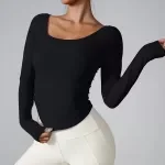 High Stretch Quick-Dry Sports Top for Women – Long Sleeve Yoga & Workout T-Shirt