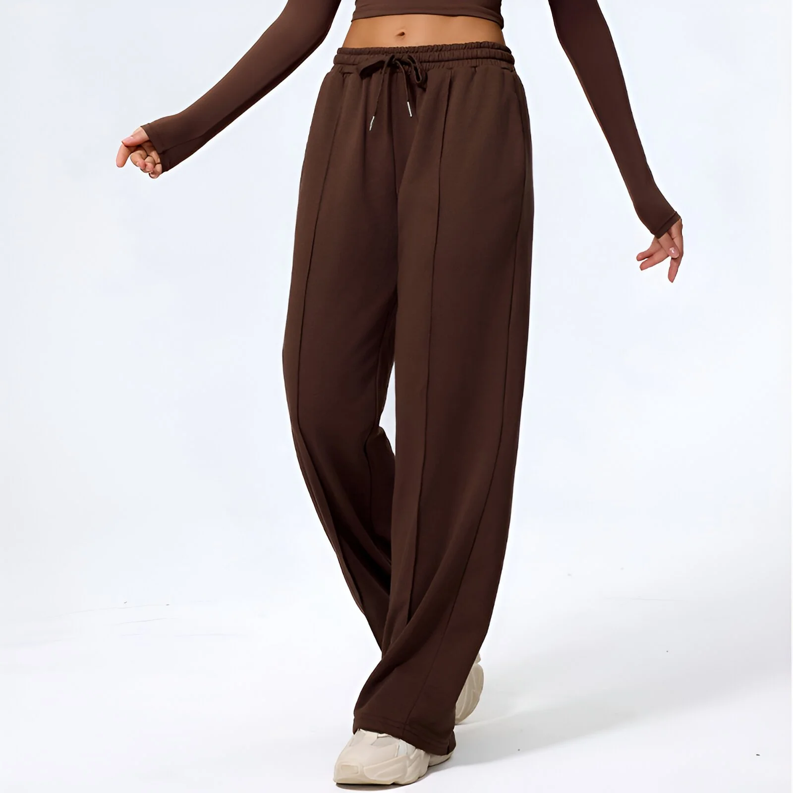 Winter Warm Women's High Waist Yoga Sweatpants - Comfortable Drawstring Joggers