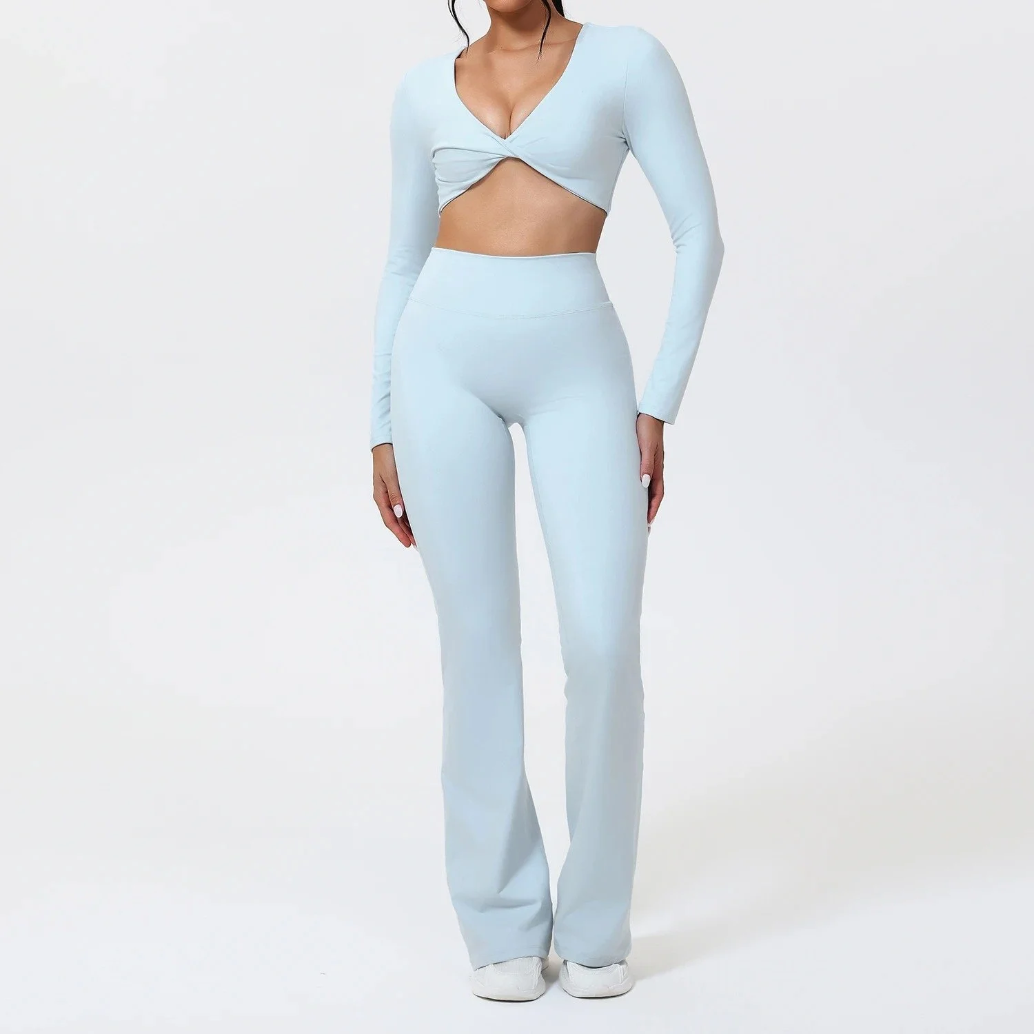 Women’s Quick-Dry Long-Sleeve Two-Piece Fitness & Yoga Set