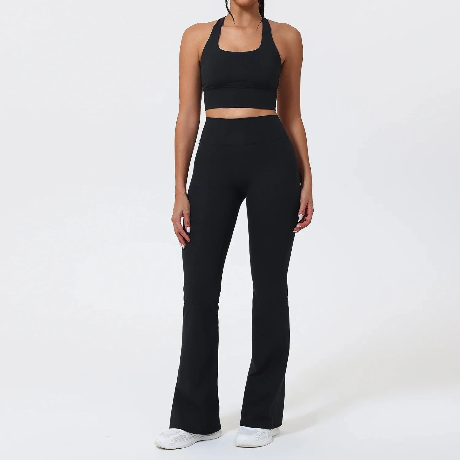 Women’s Quick-Dry Yoga & Fitness Two-Piece Set with Shockproof Vest