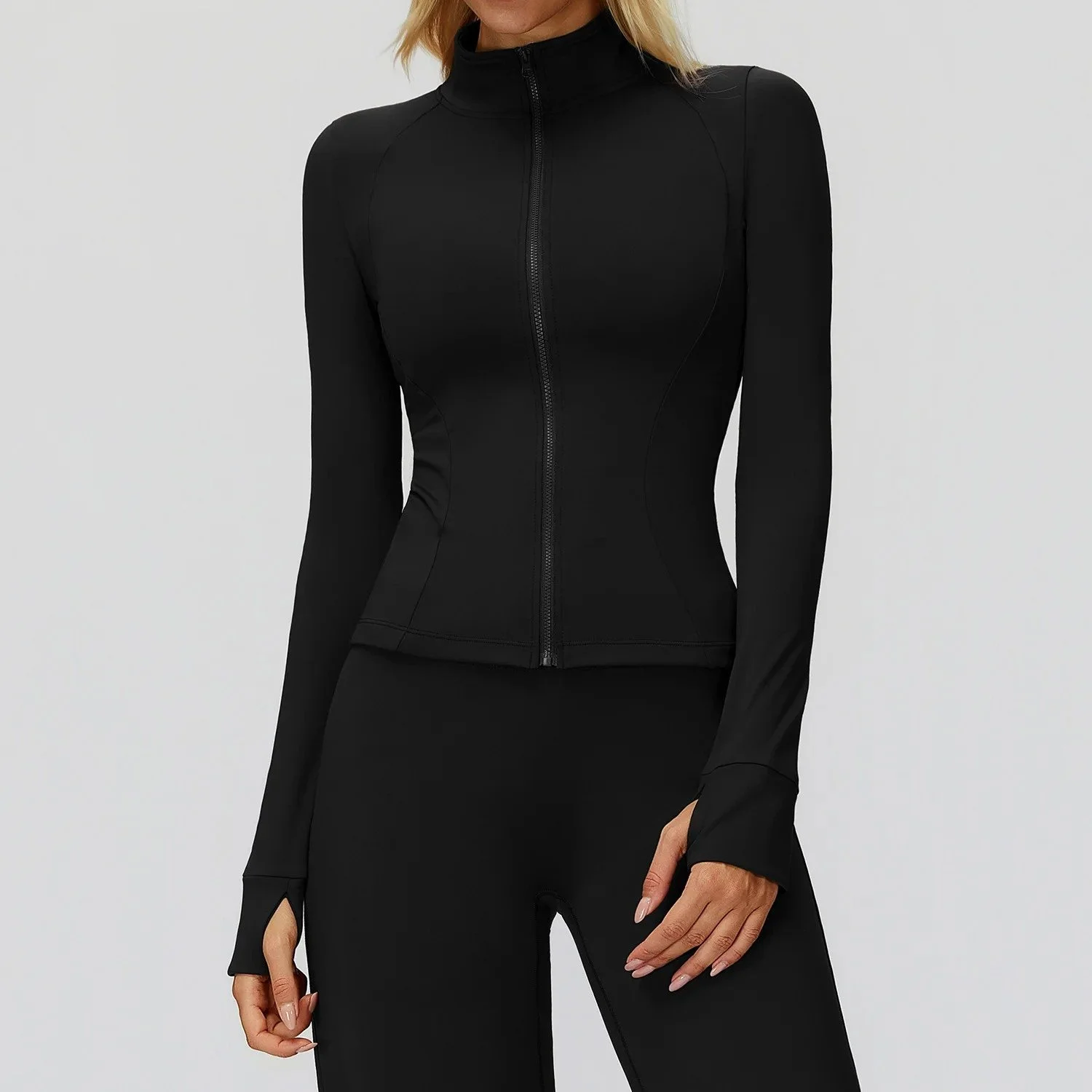 Women’s Long-Sleeve Zip-Up Yoga & Fitness Jacket