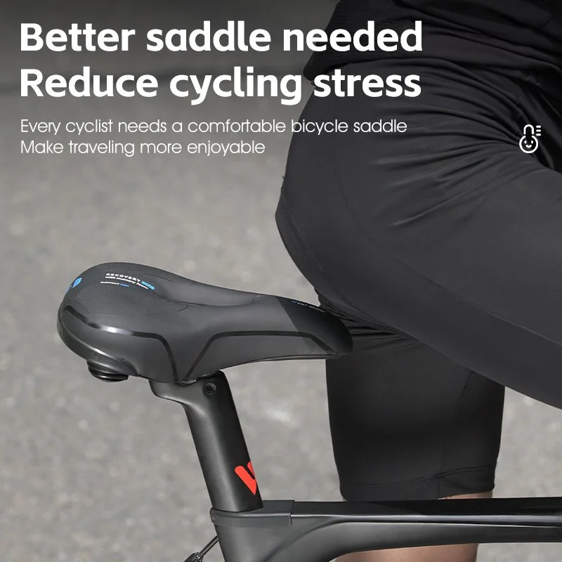 Breathable Soft-Rebound Waterproof Bike Saddle for MTB & Road Cycling