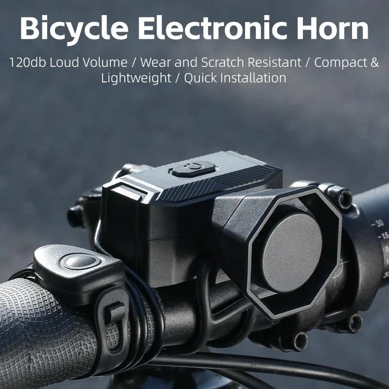 Electric Bike Bell with 5 Sound Modes and 120 dB Volume