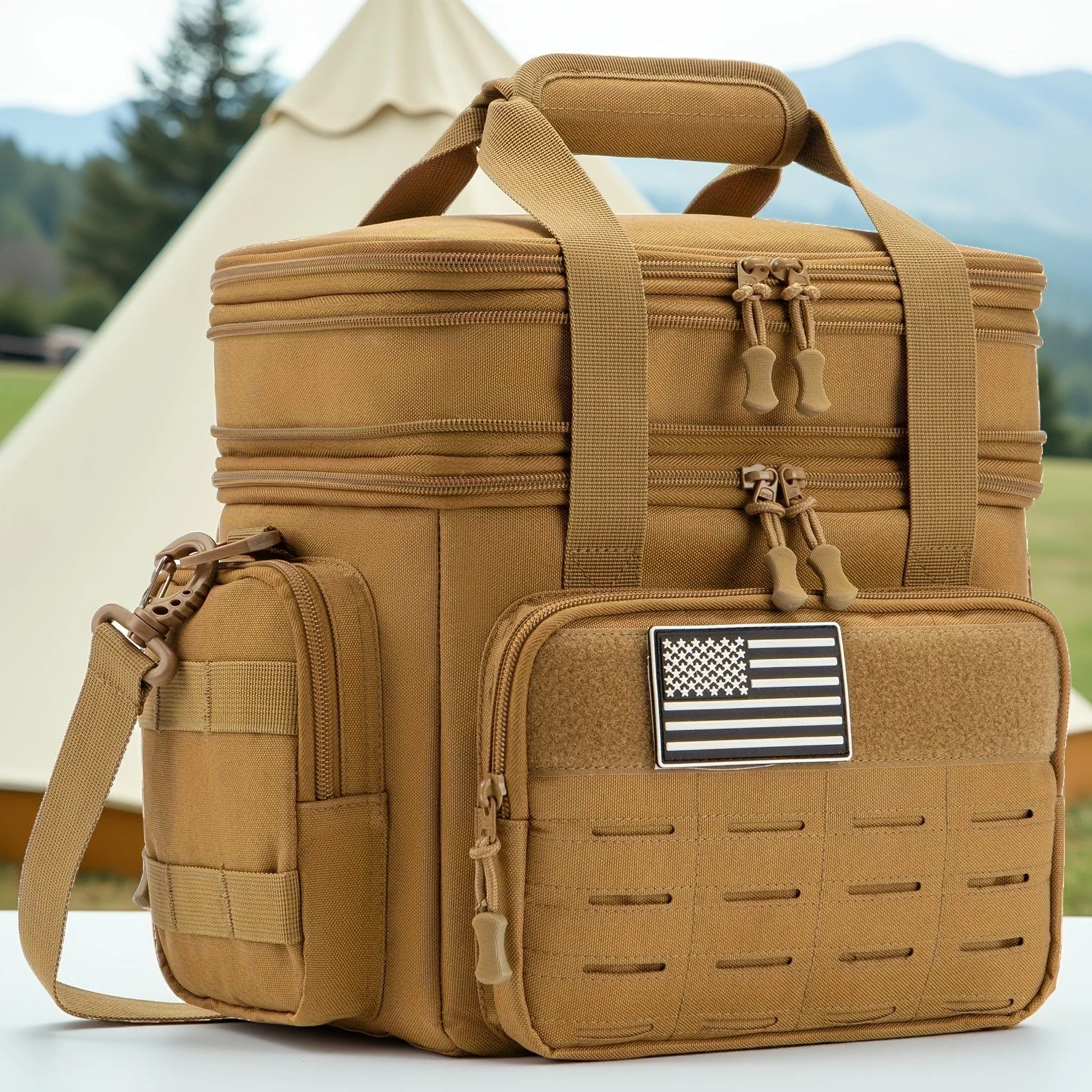 Expandable 18L Tactical Insulated Lunch & Cooler Bag with MOLLE Straps