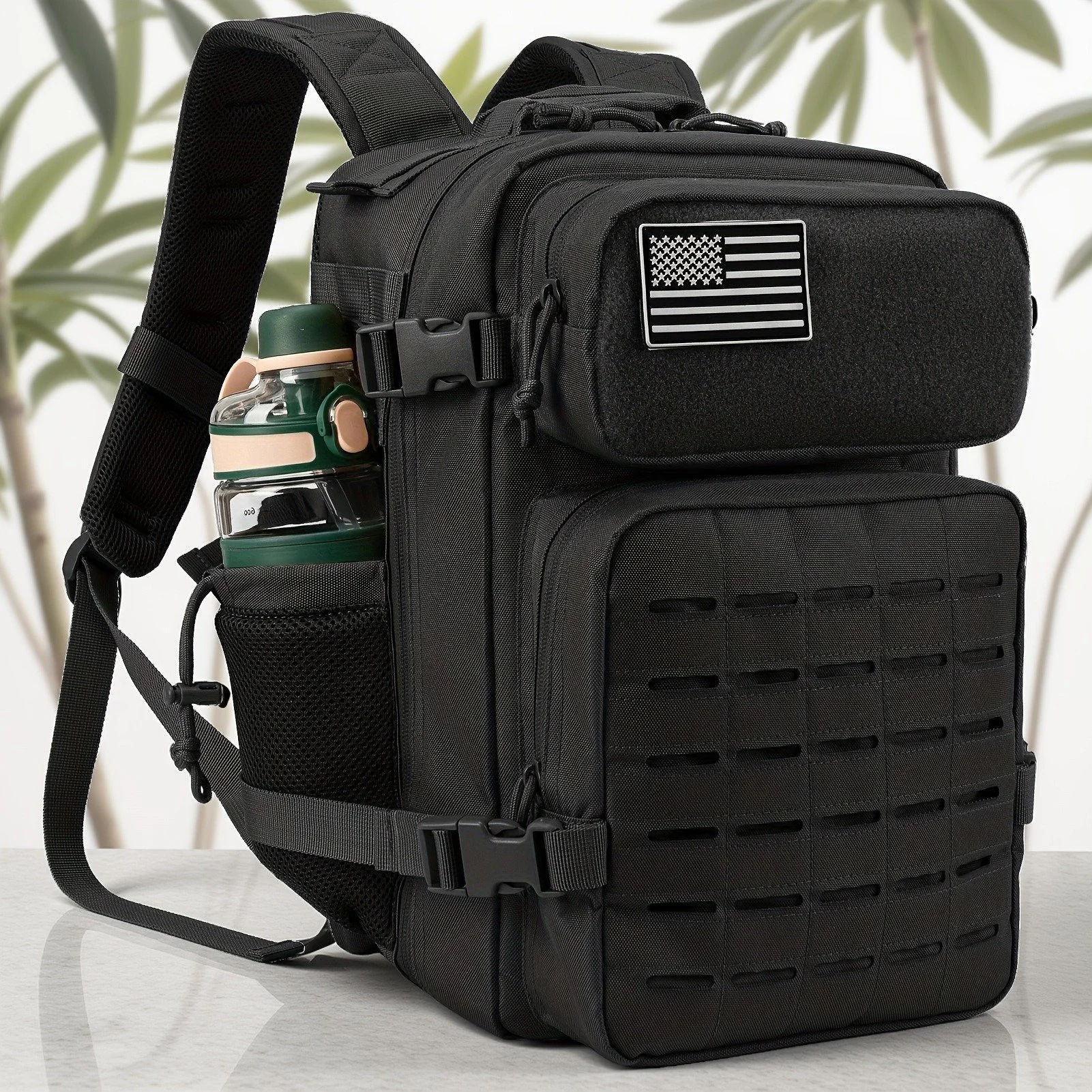 25L Tactical Outdoor Backpack with MOLLE System and Dual Cup Holders
