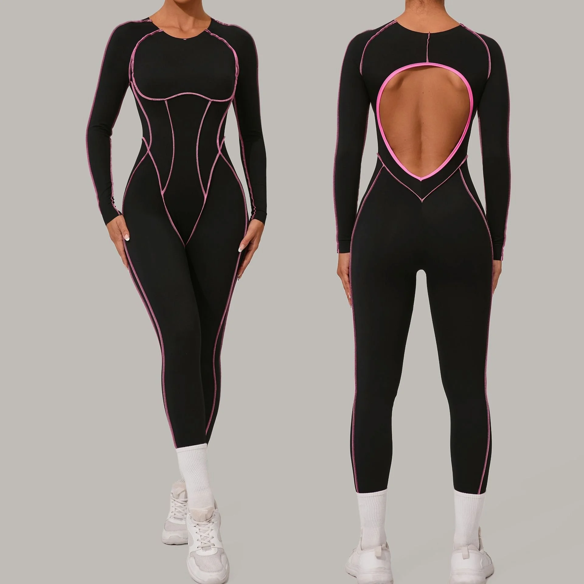 Women's Sports Tracksuit Jumpsuit Fitness Romper for Gym & Running