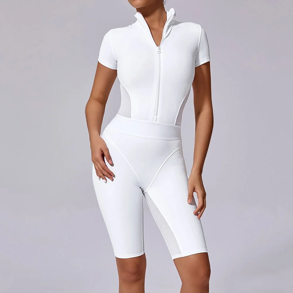 Women's Zippered One-Piece Tracksuit Jumpsuit