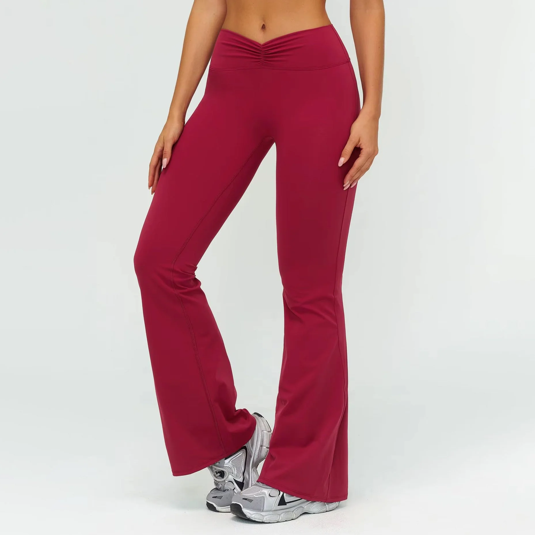 High-Waist Bell-Bottom Fitness Leggings
