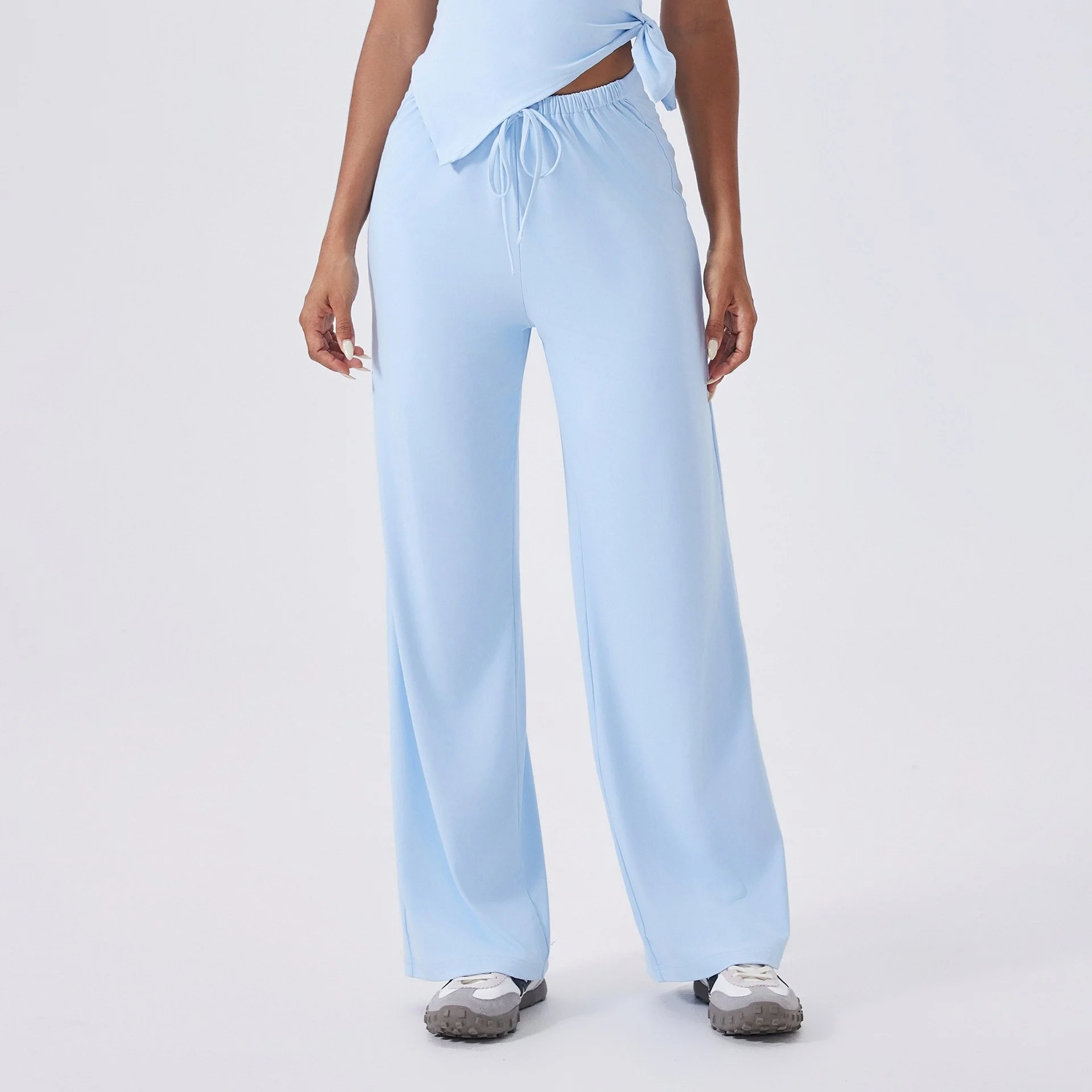High Waisted Casual Straight Leg Yoga Pants for Women