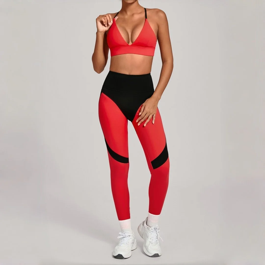 High-Waist Peach Hip Yoga Set