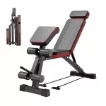 Adjustable Weight Bench 7-Level Foldable with Extended Headrest & Leg Extension