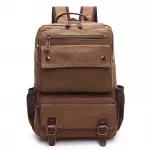 Men's Vintage Canvas Laptop Backpack – Large Capacity School & College Bag