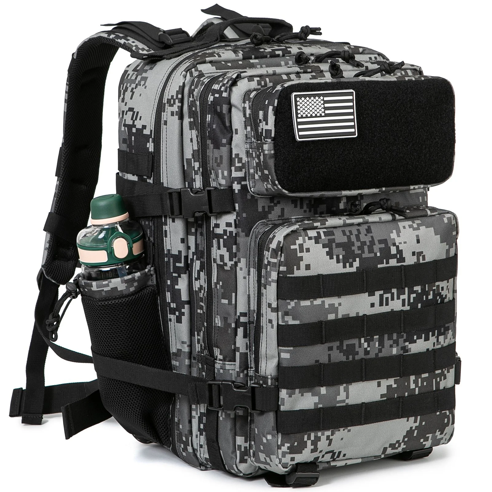 45L Tactical Backpack with Dual Cup Holders – Outdoor Hiking, Camping & Survival Rucksack