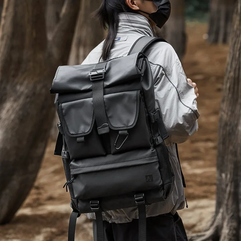 28L Expandable Outdoor Backpack for Men - Waterproof Hiking & Travel Backpack for 17.3" Laptop