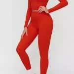 Seamless Long Sleeve Yoga Set for Women – High Stretch Workout Outfit