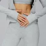 Women's Long Sleeve Athletic Zip Jacket with Pockets for Running & Yoga