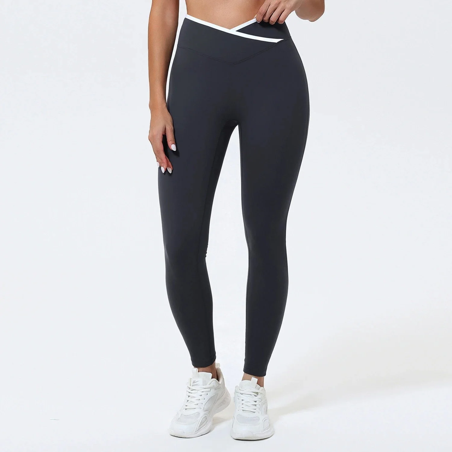 High-Waist Cross-Back Butt-Lifting Sports Leggings for Women