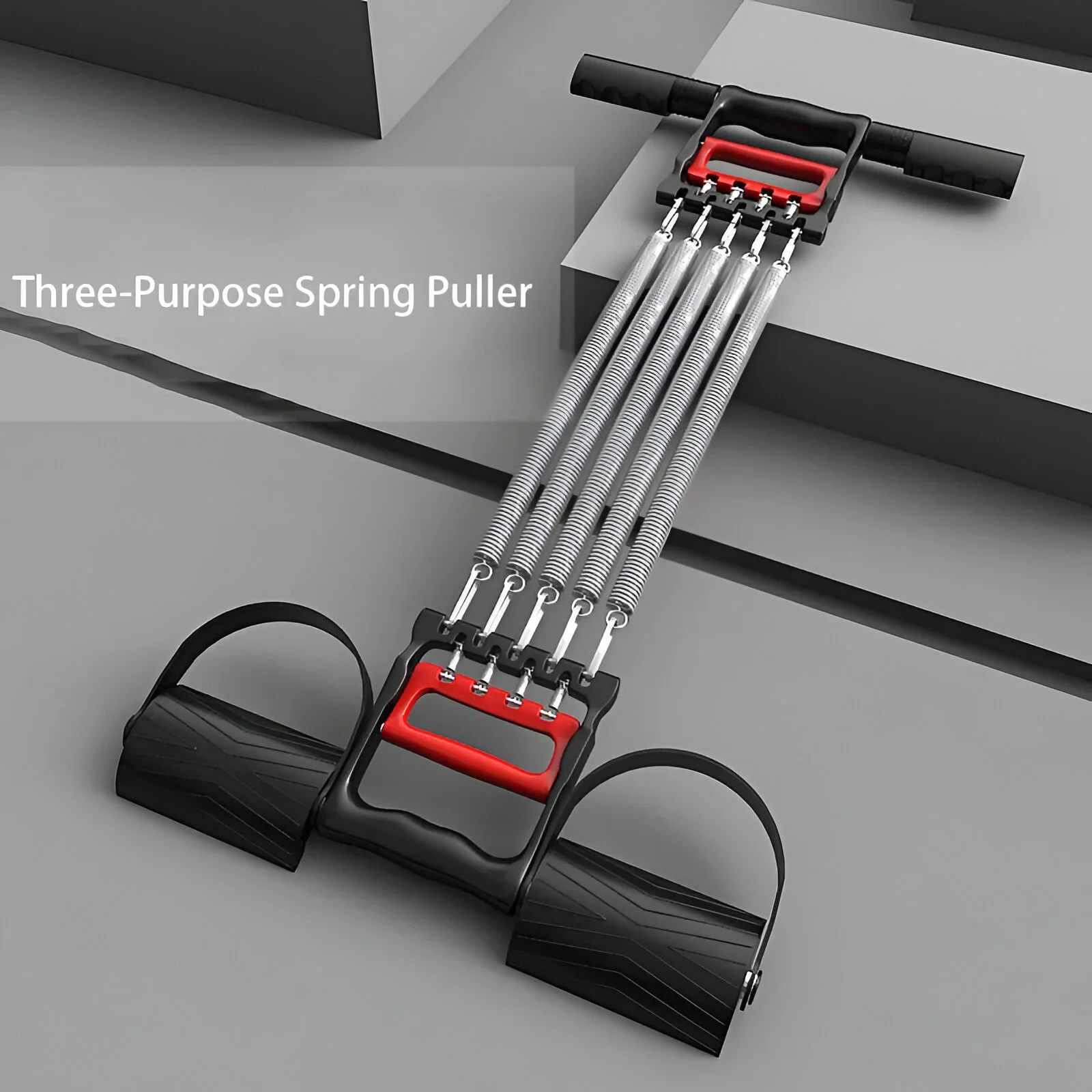 Spring Chest Developer Expander - Resistance Band Tension Puller for Fitness