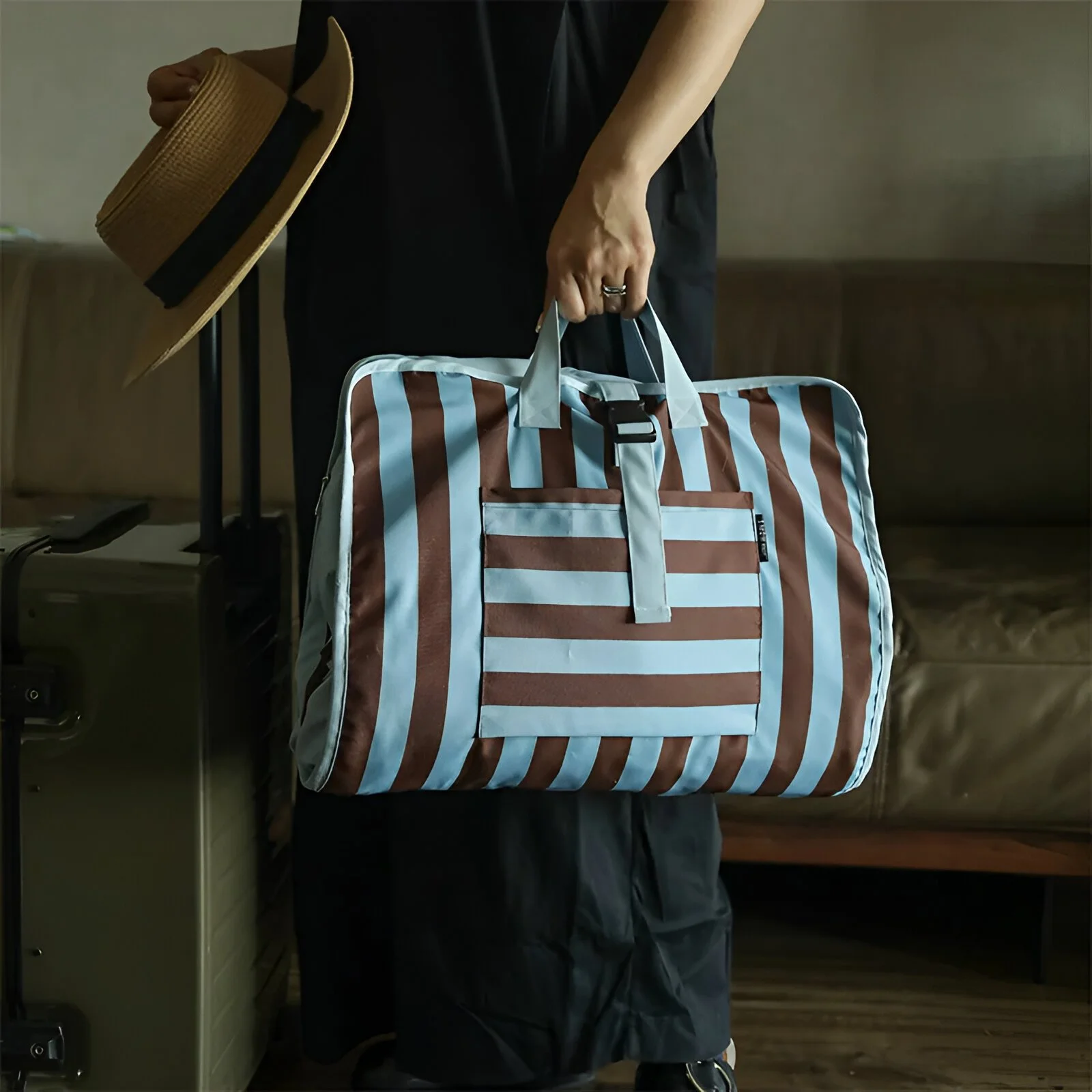 4-in-1 Waterproof Expandable Travel Duffel with Hanging Storage