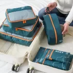 Portable Packing Cubes Organizer Set with Shoe & Clothing Bags