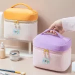 Cloud Color Collision Portable Makeup Bag – Soft Fleece Cosmetic Storage Pouch