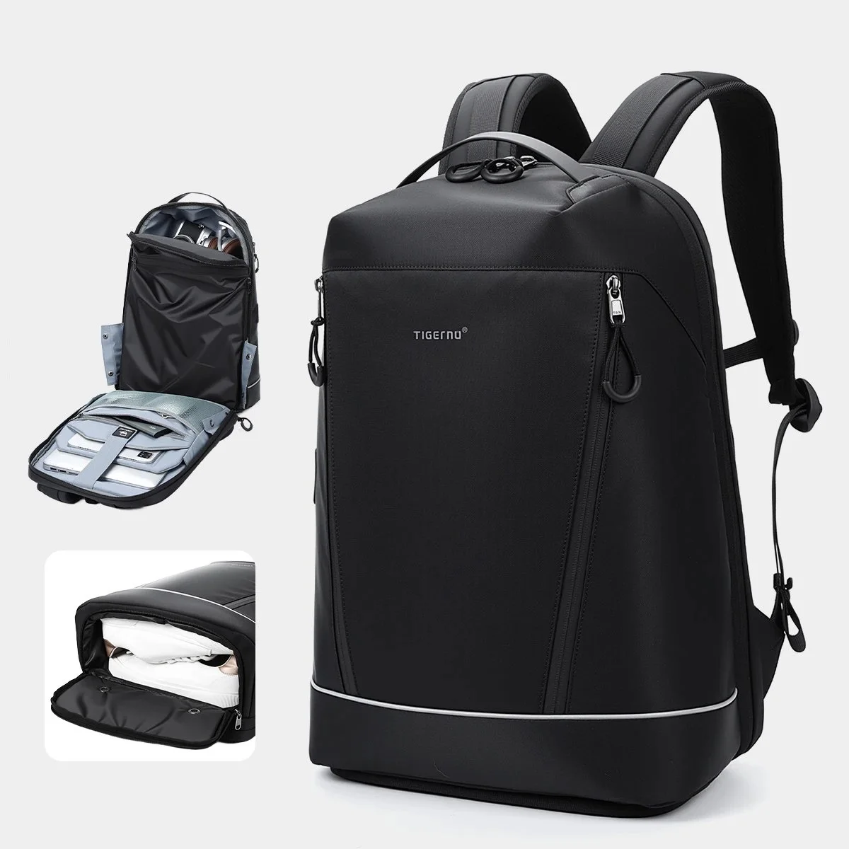 Stylish Travel Backpack with Shoe Compartment for 15.6" Laptop