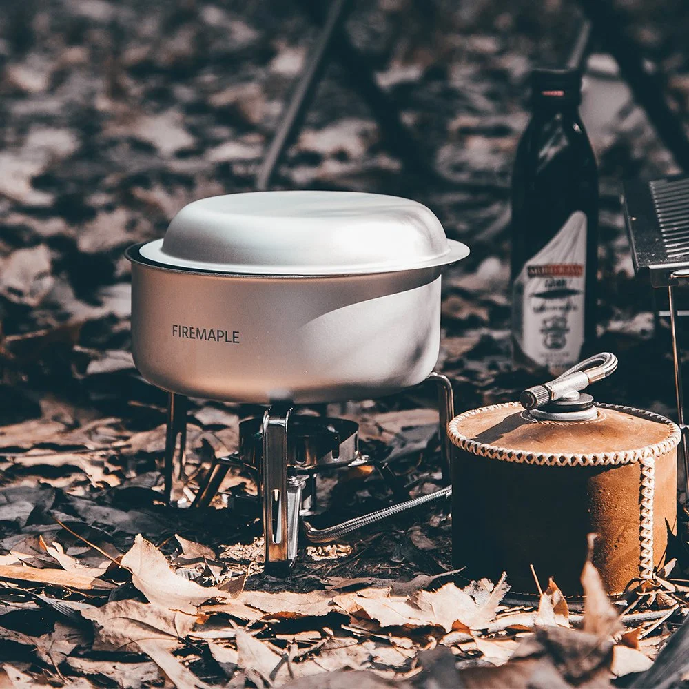 Ultralight 4-in-1 Non-Stick Camping Cookware Set with Folding Pot Lifter