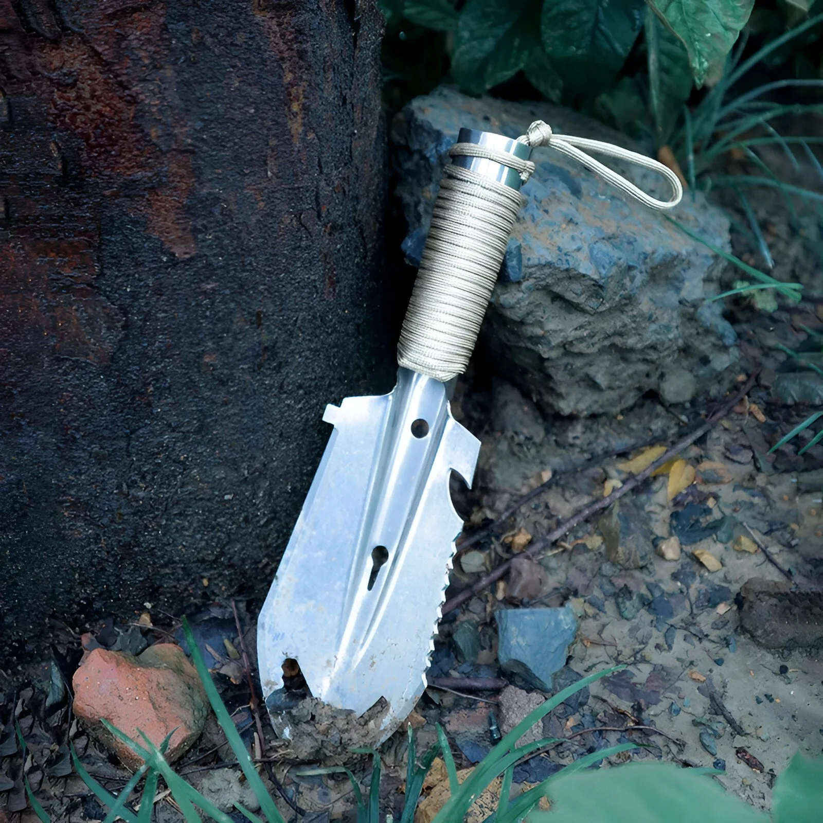 Multi-Function Stainless Steel Camping & Survival Shovel